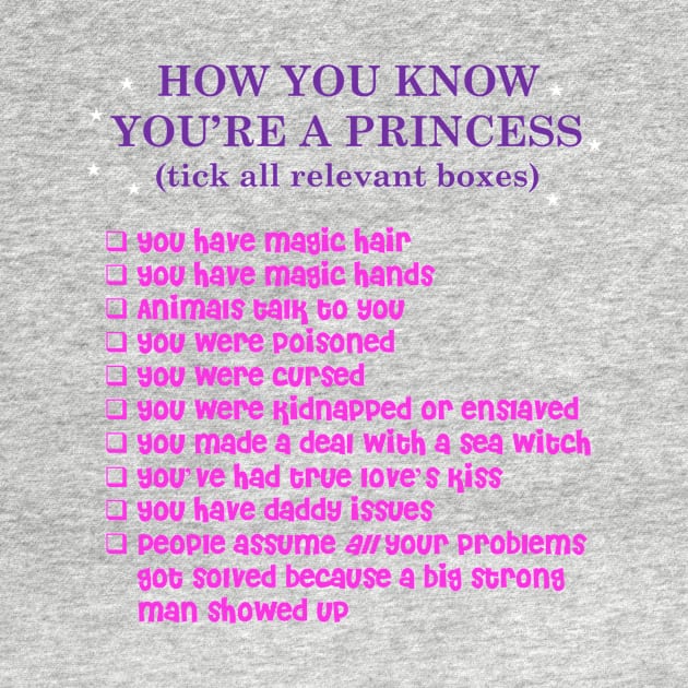 How you know you're a princess by ItNeedsMoreGays